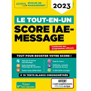 Vuibert Le Tout-En-Un - Score Iae-Message pas cher