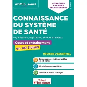Vuibert Connaissance du système de santé - Cours et entraînement en 40... pas cher