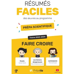 H & K Eds Résumés faciles des oeuvres au programme - Prépa scientifique: Faire croire pas cher