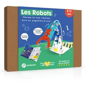 Pandacraft Les robots: Fabrique ton bras robotique, écris son programme et joue ! pas cher