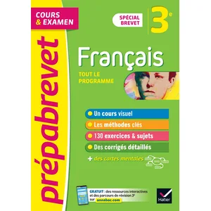 Hatier Français 3e Spécial Brevet - Cours & Examen pas cher