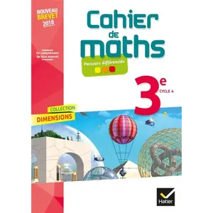 Hatier Cahier De Maths 3e pas cher