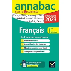 Hatier Français 1re Générale - Sujets & Corrigés pas cher