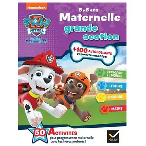 Hatier Pat'Patrouille Maternelle grande section: Avec plus de 100 autocollants repositionnables pas cher