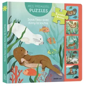 Sous L'eau Avec Kimy La Loutre - Avec 5 Puzzles De 9 Pièces