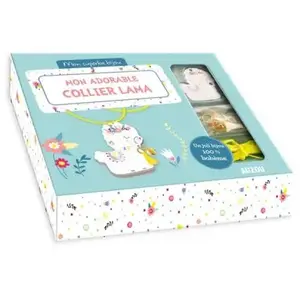 Mon Adorable Collier Lama - Le Livre Pour Réaliser Le Bijou Avec 1 Pendentif Lama, 1 Cordon Jaune Néon, 1 Pompon, 1 Grelot, 4 Anneaux De Raccord Et 2 Pinces Lacets pas cher