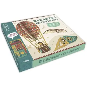 Auzou Éditions Mes inventions extraordinaires de Léonard de Vinci et de Jules Vernes: 5 machines étonnantes à monter et à collectionner. Avec 1 livre, 1 mode d'emploi et 14 planches pas cher