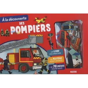 A La Découverte Des Pompiers - Avec 1 Livre Documentaire, 1 Plateau Géant Aimanté Et + De 70 Pièces Magnétiques