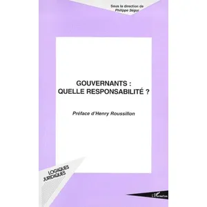 L'harmattan Gouvernants : Quelle Responsabilite ? pas cher