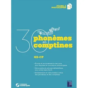Retz Eds 30 phonèmes en 30 comptines GS-CP. Avec 1 CD audio pas cher