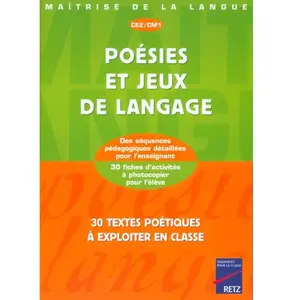 Retz Eds Poesies Et Jeux De Langage Ce2/Cm1 pas cher