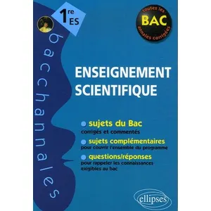 Ellipses Enseignement Scientifique 1e Es pas cher