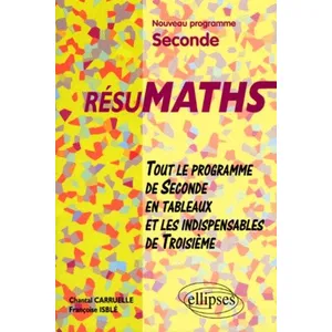 Ellipses Résumaths 2nde pas cher