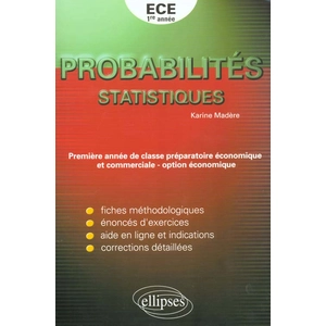 ISBN Ellipses Probabilités, Statistiques Ece 1ère Année pas cher