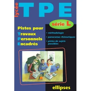 Comparateur de prix : Ellipses Tpe Série L. Pistes Pour Les Travaux Professionnels Encadrés