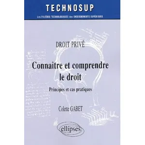 Ellipses Connaître Et Comprendre Le Droit - Principes Et Cas Pratiques pas cher