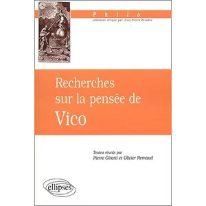 Ellipses Recherches sur la pensée de Vico pas cher