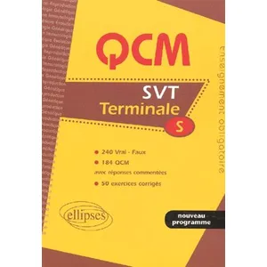 Comparateur de prix : Ellipses Qcm Svt Terminale S. Enseignement Obligatoire