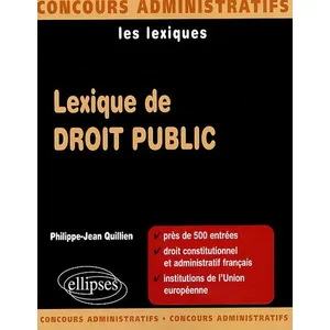 Ellipses Lexique De Droit Public pas cher