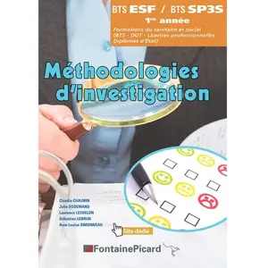 Fontaine Picard Eds Méthodologies D'investigation Bts Esf / Bts Sp3s 1re Année pas cher