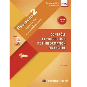 Fontaine Picard Eds Contrôle Et Production De L'information Financière - Processus 2. Applications Pgi Et Ateliers Professionnels pas cher