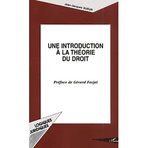 L'harmattan Une introduction à la théorie du droit pas cher