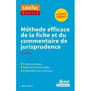 Bréal Méthode efficace de la fiche et du commentaire de jurisprudence pas cher