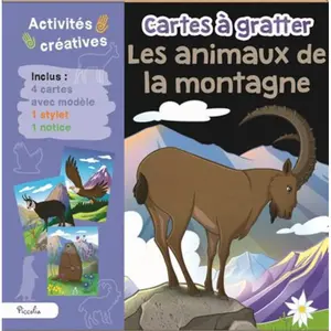 Piccolia Les animaux de la montagne: Inclus : 4 cartes avec modèle, 1 stylet, 1 notice pas cher
