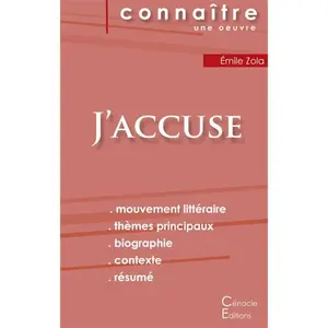 Du Cenacle Editions J'accuse - Fiche De Lecture pas cher