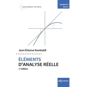 Edp Sciences Elements D'analyse Réelle - Agrégation, Master pas cher