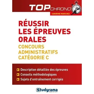 Comparateur de prix : Studyrama Eds Réussir Les Épreuves Orales - Concours Administratifs Catégorie C