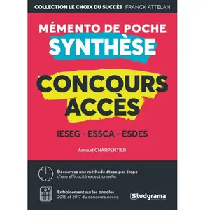 Comparateur de prix : Mémento de poche synthèse concours accès