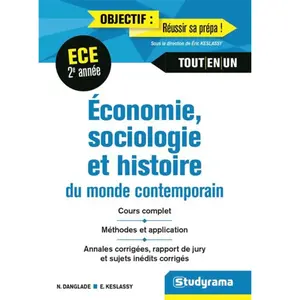 Studyrama Eds Economie, Sociologie, Histoire Du Monde Contemporain Ece 2e Année pas cher