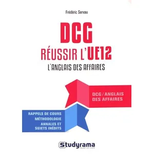 Comparateur de prix : Studyrama Eds Réussir L'ue 12 Au Dcg Anglais Des Affaires