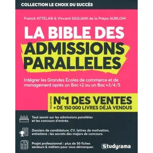 Studyrama Eds La bible des admissions parallèle pas cher