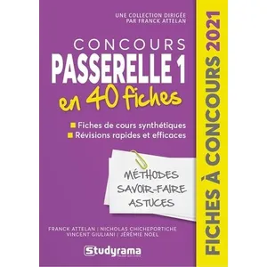 Comparateur de prix : Studyrama Eds Concours passerelle 1 en 50 fiches