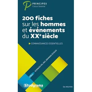 Comparateur de prix : Studyrama Eds 200 fiches sur les hommes et événements du XXe siècle