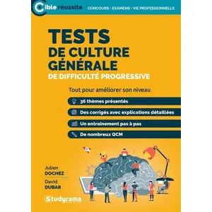 Studyrama Eds Tests De Culture Général De Difficulté Progressive pas cher