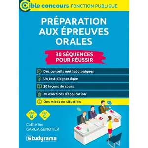 Studyrama Eds Préparation aux épreuves orales pas cher