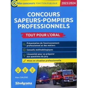 Comparateur de prix : Studyrama Eds Concours Sapeur-Pompier Professionnel - Tout Pour L'oral