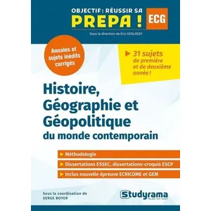 Studyrama Eds Annales Et Sujets Inédits D'histoire, Géographie Et Géopolitique Du Monde Contemporain pas cher