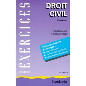 Montchrestien Droit Civil Les Obligations - Tome 2, Droits Réels Principaux10ème Édition pas cher
