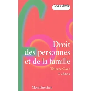 Montchrestien Droit Des Personnes Et De La Famille pas cher