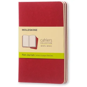 Moleskine Cahier Journals - Pocket - Blanco - Rood - set van 3 pas cher