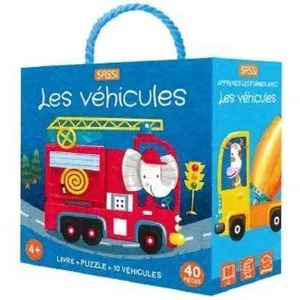 Sassi Apprends Les Formes Avec Les Véhicules - Avec 1 Puzzle De 40 Pièces, 10 Véhicules Prédécoupés pas cher