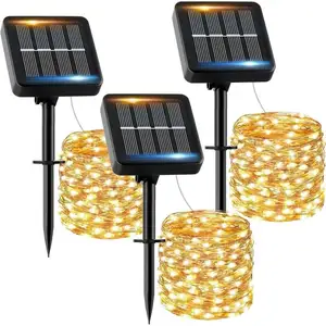 COAVAS Guirlande Solaire Exterieur 12M 120LED  Lot de 3  Guirlande Lum... pas cher