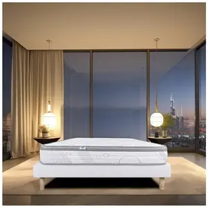 LUXURY LITERIE Ensemble matelas Relaxation, 26 cm ressorts ensachés, ferme réversible+sommier blanc ep 13cm pas cher