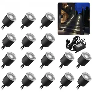 LANGRAY Lot de 16 spots LED encastrables au sol - Étanchéité IP67 - 0,... pas cher
