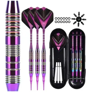 AUTREMENT JEU DE FLECHETTE - ZHUODIKE - Flchettes avec pointe en plastique pour cible lectronique 21g Flchettes souplesEn boteviolet pas cher