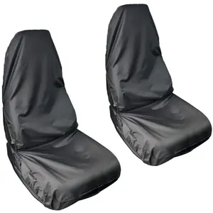 CYSLMUK Paquet de 2 housses de siège de voiture avant imperméables, protections de housse de siège imperméables universelles noires pas cher